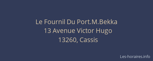 Le Fournil Du Port.M.Bekka