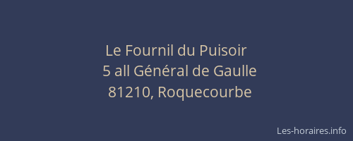 Le Fournil du Puisoir