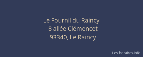 Le Fournil du Raincy