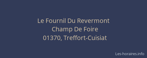 Le Fournil Du Revermont
