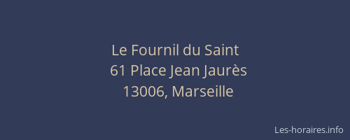 Le Fournil du Saint