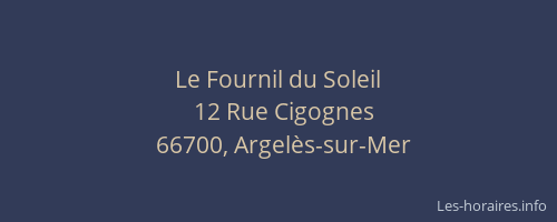 Le Fournil du Soleil
