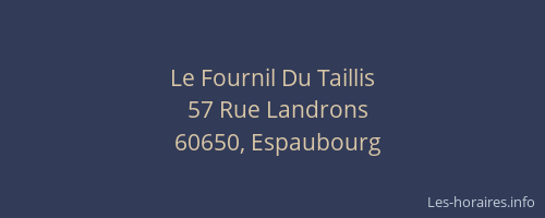 Le Fournil Du Taillis