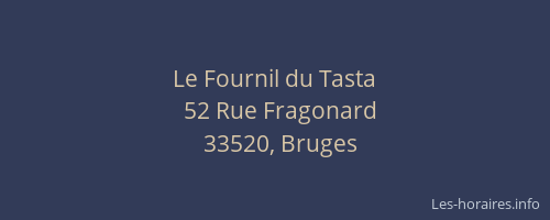 Le Fournil du Tasta