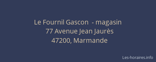 Le Fournil Gascon  - magasin