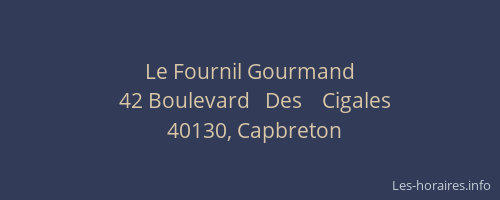 Le Fournil Gourmand