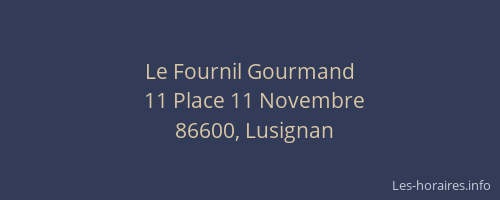 Le Fournil Gourmand