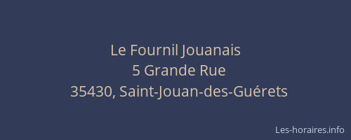 Le Fournil Jouanais