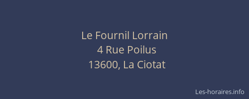 Le Fournil Lorrain