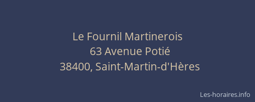 Le Fournil Martinerois