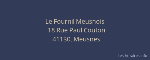 Le Fournil Meusnois