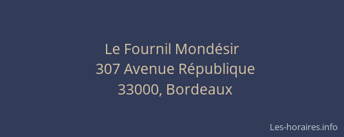 Le Fournil Mondésir