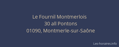 Le Fournil Montmerlois