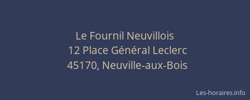 Le Fournil Neuvillois