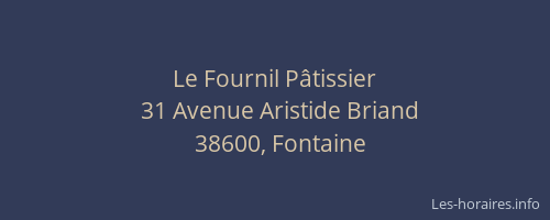 Le Fournil Pâtissier