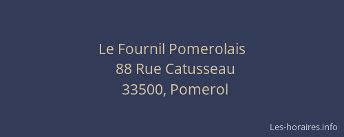 Le Fournil Pomerolais