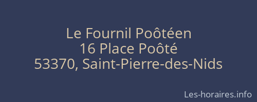 Le Fournil Poôtéen
