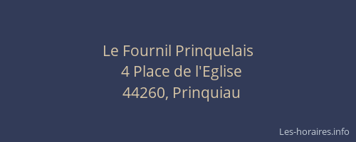 Le Fournil Prinquelais
