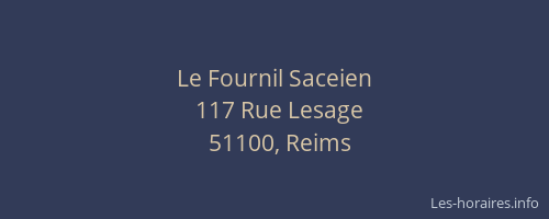 Le Fournil Saceien