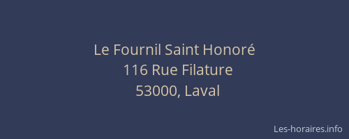 Le Fournil Saint Honoré