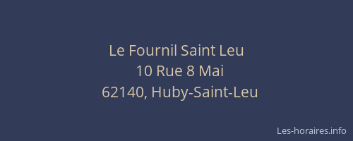 Le Fournil Saint Leu