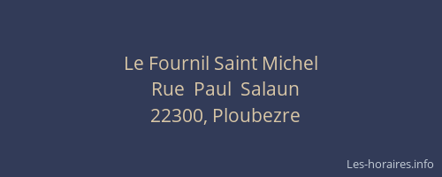 Le Fournil Saint Michel