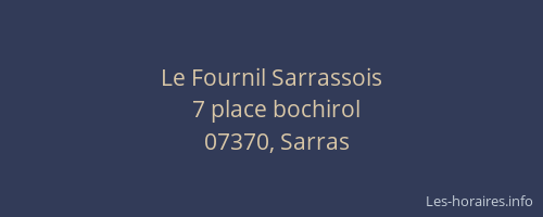 Le Fournil Sarrassois