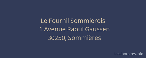 Le Fournil Sommierois