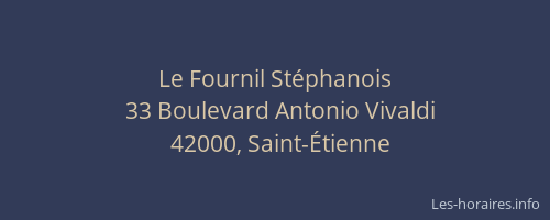 Le Fournil Stéphanois