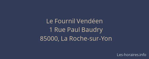 Le Fournil Vendéen