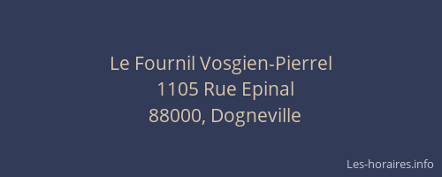 Le Fournil Vosgien-Pierrel