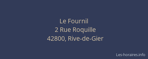 Le Fournil