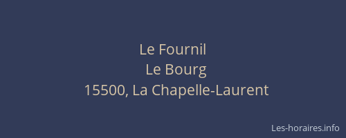 Le Fournil