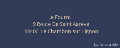 Le Fournil