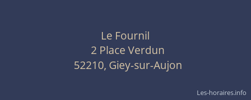 Le Fournil