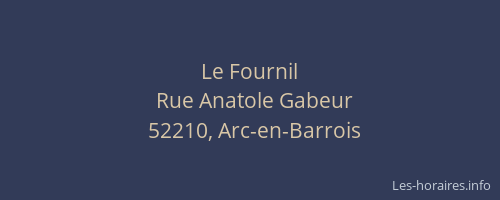 Le Fournil