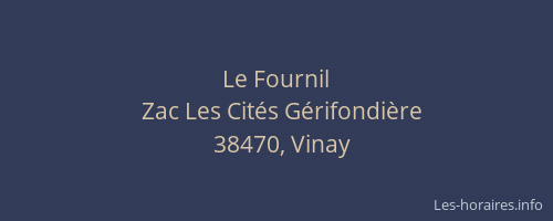 Le Fournil
