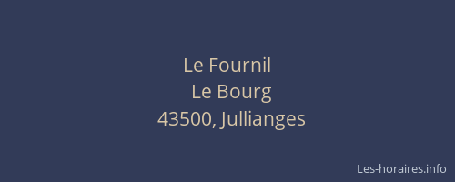 Le Fournil