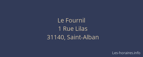 Le Fournil
