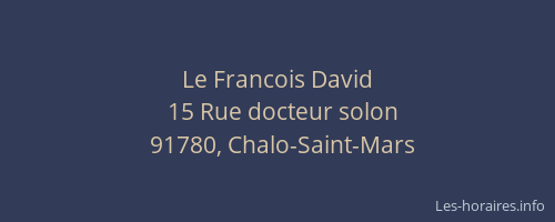 Le Francois David