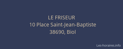 LE FRISEUR