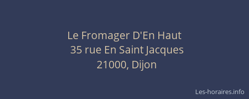 Le Fromager D'En Haut