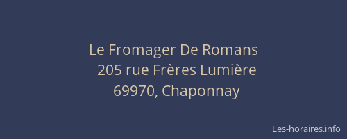 Le Fromager De Romans