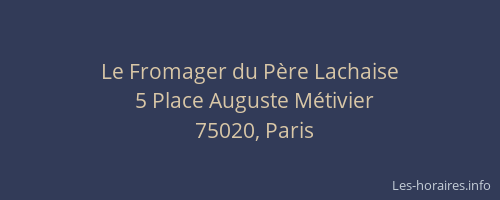 Le Fromager du Père Lachaise