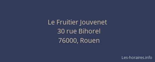 Le Fruitier Jouvenet