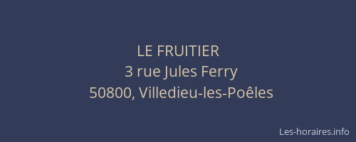 LE FRUITIER