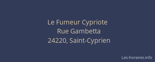 Le Fumeur Cypriote