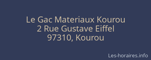 Le Gac Materiaux Kourou