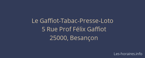 Le Gaffiot-Tabac-Presse-Loto
