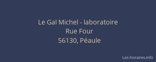 Le Gal Michel - laboratoire